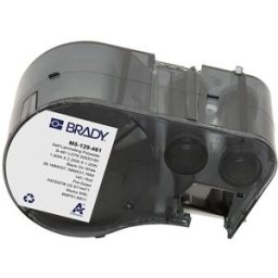 Brady M5-129-461 etiquetas de poliéster laminado negro sobre blanco/transparente 38,1 mm x 57,15 mm x 31,75 mm