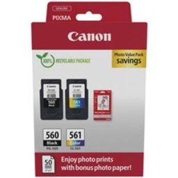 Canon CRG PG-560/CL-561/GP-501 Multipack cartuchos y papel