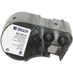 Brady M5C-1000-427 etiquetas de vinilo laminado negro sobre blanco/transparente 25,4 mm x 7,62 m x 9,53 mm