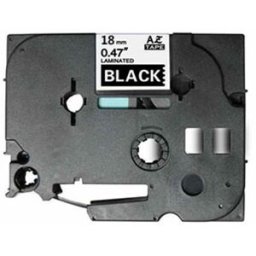 Q-Nomic TZe-345 cinta 18mm texto blanco sobre negro (8M)