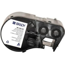 Brady M4-102-427 etiquetas de vinilo laminado negro sobre blanco/transparente 31,75 mm x 12,7 mm x 9,53 mm