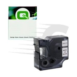Q-Nomic 53721 (S0721010) cinta de poliéster blanco sobre negro 24mm