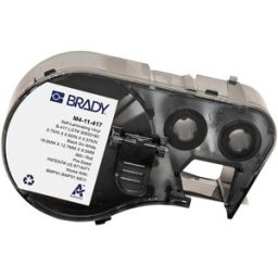 Brady M4-11-427 etiquetas de vinilo laminado negro sobre blanco/transparente 19,05 mm x 12,7 mm x 9,53 mm