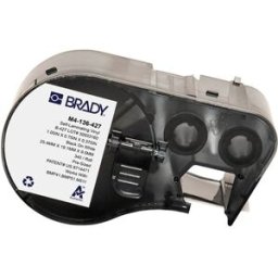 Brady M4-136-427 etiquetas de vinilo laminado negro sobre blanco/transparente 19,05 mm x 25,4 mm x 9,53 mm