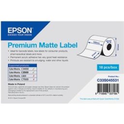 Epson S045531 etiqueta mate premium blanca 102x51mm