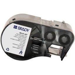 Brady M4-51-427 etiquetas de vinilo laminado negro sobre blanco/transparente 25,4 mm x 63,5 mm x 19,1 mm