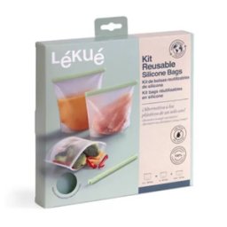 Kit de 3 bolsas reutilizables de silicona Lékué