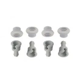Pack 4 Ruedas + Ejes para Cesta de Lavavajillas Balay, Bosch,