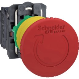 SCHNEIDER ELECTRIC XB5AS8444 - Interruptor de parada de emergencia, Harmony XB5, desbloqueo de