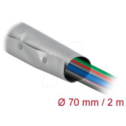 DELOCK 20729 - Funda protectora de cables con cierre de botón de 2 m x 7