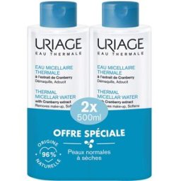 Uriage Agua Micelar termal piel normal-seca pack 2 x 500 ml