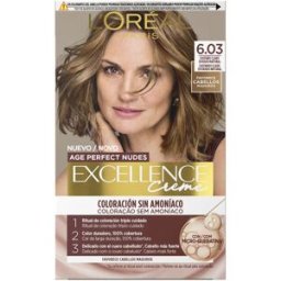 L'Oréal París Excellence Creme coloración sin amoníaco con micro-queratina #6.03-Castaño Claro