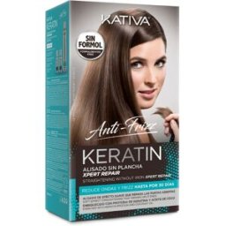 Kativa Keratin ANTI-FRIZZ alisado brasileño sin plancha repara puntas 30 días 3 u