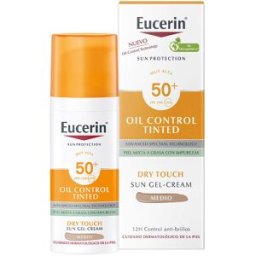 Eucerin Sun Protection oil dry touch gel-crema color SPF50+ #medium