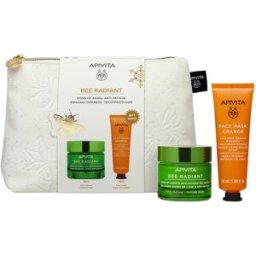 Apivita Bee Radiant GEL-CREMA Signos De Envejecimiento Y Antifatiga Piel Seca Estuche 2 pz