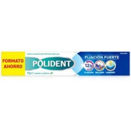 Polident Crema Fijadora prótesis dentales fijación fuerte sabor menta 77 gr