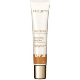 Clarins Skin Illusion Tinted Moisturizer tratamiento antiedad con color efecto glow SPF25 #06