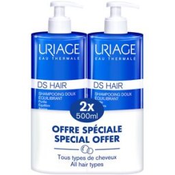 Uriage Ds Hair champú regulador diario con eucalipto - gel espumoso suave pack 2 x 500 ml