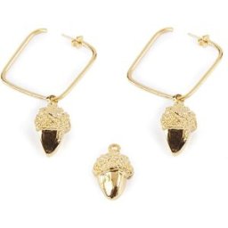 Shabama Bellota Cuadrado pendientes #oro brillo