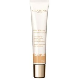 Clarins Skin Illusion Tinted Moisturizer tratamiento antiedad con color efecto glow SPF25 #04