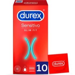 Durex Sensitivo Slim Fit preservativos 10 u