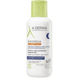 A-Derma Exomega Control crema de noche reparadora emoliente para piel atópica 400 ml