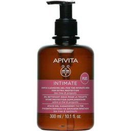Apivita Gel Limpiador Suave Para La Zona Íntima Para Una Protección Extra Limpiador natural 300 ml