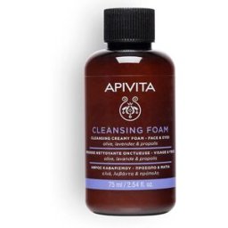 Apivita Crema Espuma Limpiadora facial y ojos con oliva y lavanda 75 ml