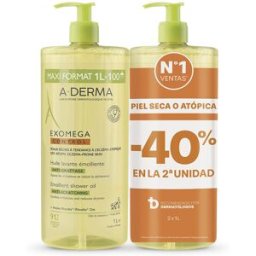 A-Derma Exomega Control aceite ducha emoliente pack 2 x 1000 ml