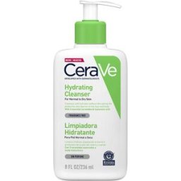 Cerave Limpiador Hidratante para piel normal y seca con tres ceramidas y ácido hialurónico 236 ml