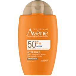 Avène Solaire Ultra Fluido Mat Perfect protector solar facial tono universal SPF50 50 ml