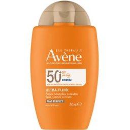 Avène Solaire Ultra Fluido Mat Perfect protector solar facial tono universal SPF50 50 ml