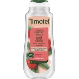 Timotei champú fuerza y brillo con aceite de ricino y coco para cabello débil y quebradizo 300 ml