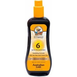 Australian Gold Sunscreen SPF6 spray carrot oil formula 237 ml