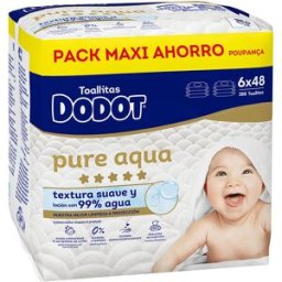 Dodot Pure Cuidado Total 99% agua toallitas húmedas 288 u