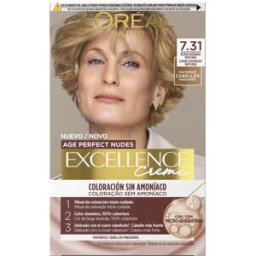 L'Oréal París Excellence Creme coloración sin amoníaco con micro-queratina #7.31-Rubio Dorado Natural