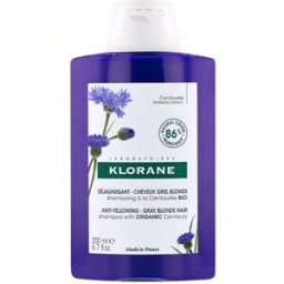 Klorane A La Centaurea Bio champú antiamarilleo cabello gris y rubio 200 ml