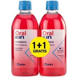 Oralkin Enjuague Bucal ANTI-PLACA lote 2 pz