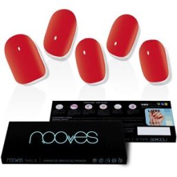 Nooves Láminas De Uñas De Gel crimson red premium luxe solid #rojo