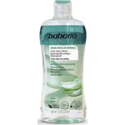 Babaria Desmaquillador Bifasico agua micelar aloe vera 400 ml