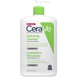 Cerave Limpiador Hidratante para piel normal y seca con tres ceramidas y ácido hialurónico 1000 ml