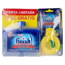 Finish limpiamáquinas 250 ml + ambientador lavavajillas 2 u