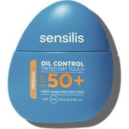 Sensilis Oil Control Dry Touch protector solar con color SPF50+ #Medium