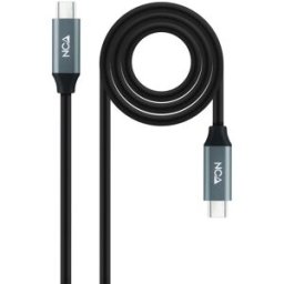 Nanocable Cable USB 3.2 Gen2x2 20Gbps 5A/100W 4K@60Hz USB-C M/M 1 M Negro