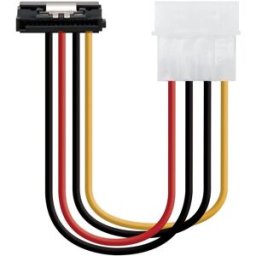 Nanocable Cable de Alimentación SATA Angular - Molex 4Pin/M - SATA/F 16CM