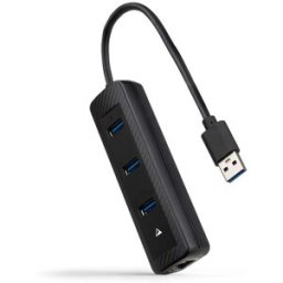 Nanocable Hub Convertidor USB3.0 a Ethernet 3xUSB3.0 USB-A/M-RJ45