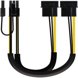 Nanocable Cable Placa Gráfica - 2x 5.25"M para PCI-E (Molex 6/2Pinos) M 20 CM