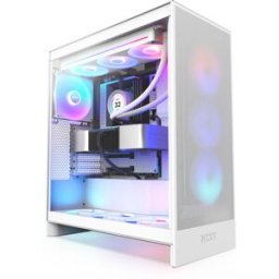 NZXT Torre ATX H7 Flow RGB Blanca Vidro Temperado