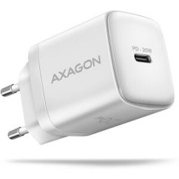AXAGON Carregado de pared ACU-PD20W, 1 puerta (USB-C), PD3.0/PPS/QC4+/AFC/Apple, 20 W, Blanco