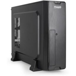 Tooq Caja Slim Micro-ATX C/Fuente Alimentación 500W + Lector de Tarjetas + 1x USB 3.0 Negro